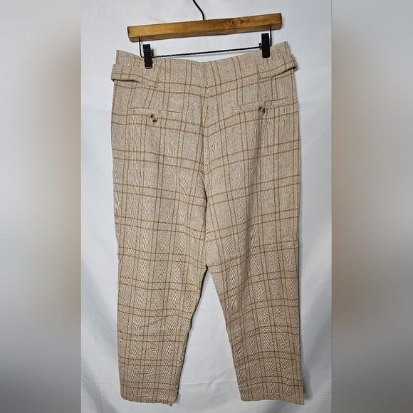 Sundance Vivienne Pants Women’s Casual Straight Leg Linen Blend Pull On Size 10 - Picture 4 of 6